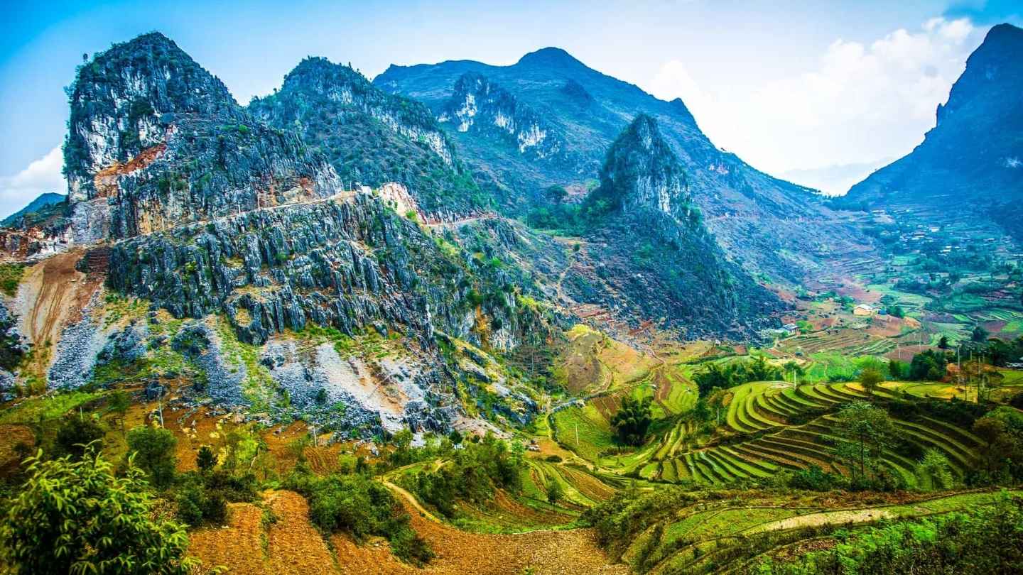 Beautiful landscapes of Dong Van Plateau in Vietnam