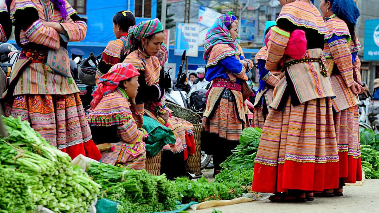 Vibrant street food scene at Du Gia Market