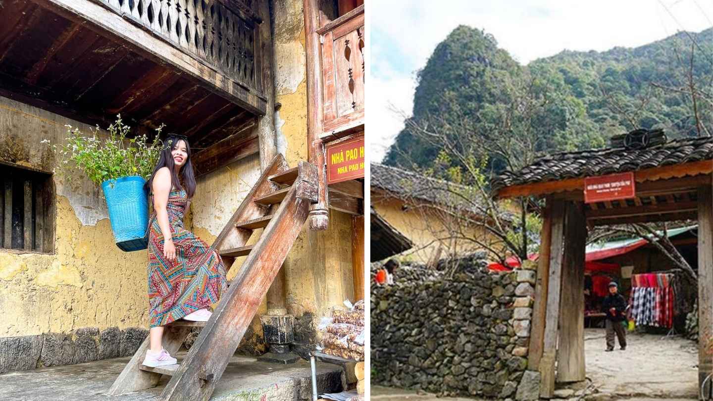 The peaceful courtyard at Pao’s House in Ha Giang