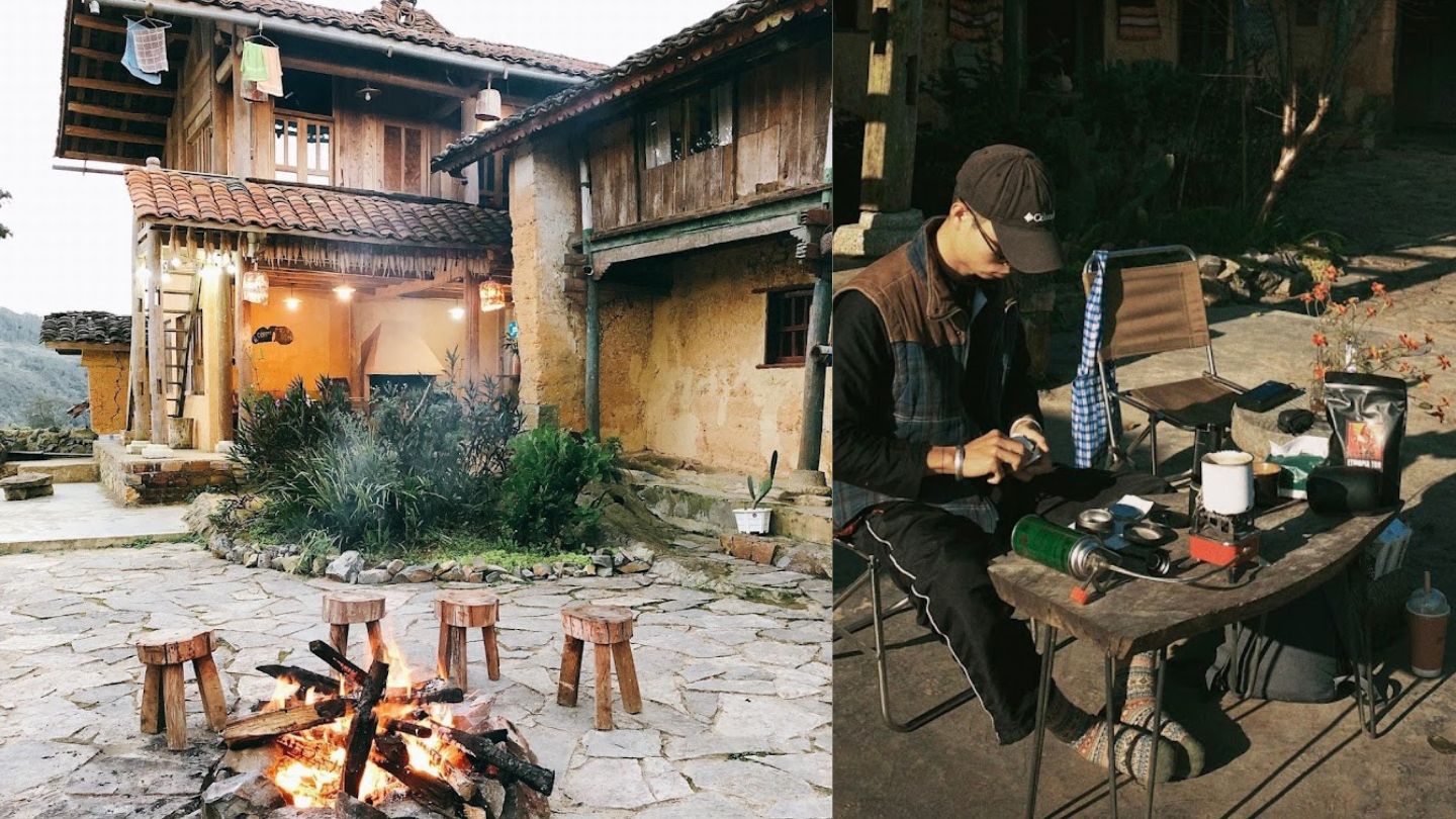 Traditional architecture at Homie Homestay Ha Giang